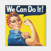 Rosie the Riveter (Iconic Poster) (We Can It!) マグネット (正面)