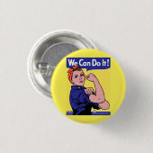 Rosie the Riveter Meet Roy Lichtenstein ポップ・アートの A 缶バッジ (正面&裏面)