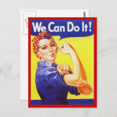 Rosie the Riveter Patriotic WWII戦争時のポストカードロージー ポストカード (正面/裏面)