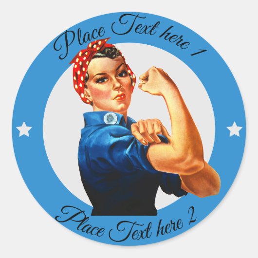 Rosie the Riveter - Sticker ラウンドシール (正面)