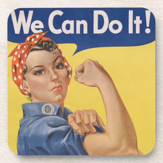 Rosie the Riveter Strong Women in the workforce コースター (正面)