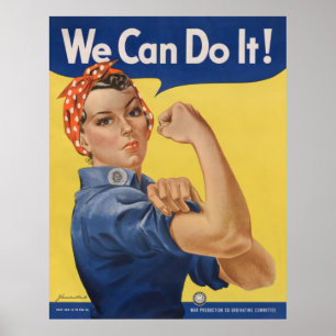 Rosie the Riveter Strong Women in the workforce ポスター