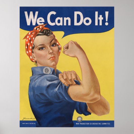 Rosie the Riveter Strong Women in the workforce ポスター (正面)
