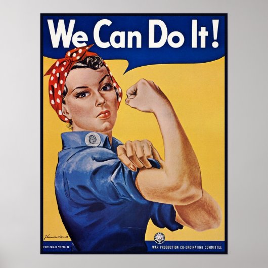 Rosie the Riveter Strong Women in the workforce ポスター (正面)