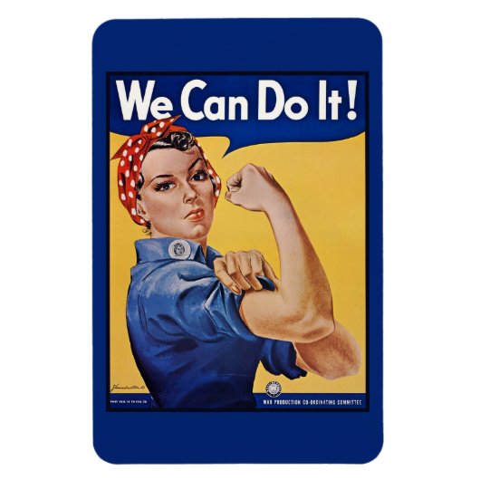 Rosie the Riveter Strong Women in the workforce マグネット (縦)