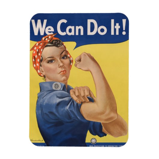 Rosie the Riveter Strong Women in the workforce マグネット (縦)