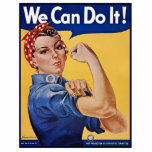 Rosie the Riveter Strong Women in the workforce 写真彫刻オーナメント<br><div class="desc">Rosie the Riveter "We Can Do It!"は、第二次世界大戦中に工場や造船所で働いていた女性を代表するアメリカの文化の象徴であり、その多くが軍需品や軍需品を生産していた。この女性たちは、その軍隊に加わった男性の労働者に代わって、まったく新しい仕事を引き受けることもあった。ロージーのイメージは今も女性主義の中で少女の力と前向き女性の力の象徴として使われている。</div>