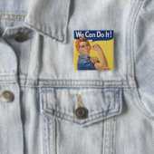 Rosie the Riveter Strong Women in the workforce 缶バッジ (インサイチュ)