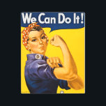 Rosie the Riveter We Can Do It!  Vintage WWII メタルプリント<br><div class="desc">J. Howard Miller's "We Can Do It!", commonly mistaken to be Rosie the Riveter. Rosie the Riveter is a cultural icon of the United States, representing the American women who worked in factories during World War II, many of whom worked in the manufacturing plants that produced munitions and war supplies....</div>