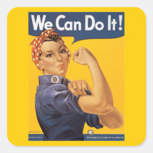 Rosie the Riveter "We Can Do IT"(We Can Do IT) スクエアシール