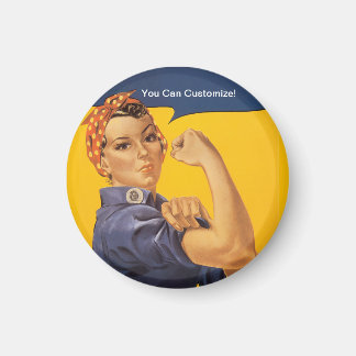 Rosie the Riveter We Can Do It! Your Text Here マグネット