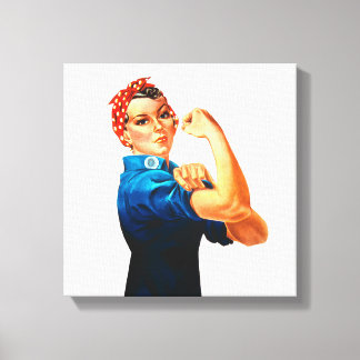 Rosie The Riveter WWIIのポスター キャンバスプリント
