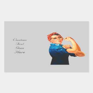 Rosie The Riveter WWIIのポスター 長方形シール
