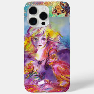 ROSINA /若い女の子バラとオウム iPhone 15 PRO MAXケース