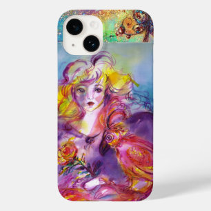 ROSINA /若い女の子バラとオウム Case-Mate iPhone 14ケース
