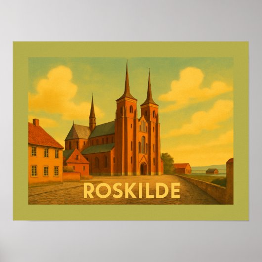 Roskilde Denmark Cathedral ポスター (正面)