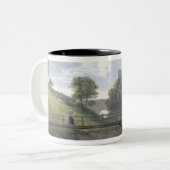 Roslinの城、Midlothian (w/cおよびpapeのグワッシュ ツートーンマグカップ (正面左)