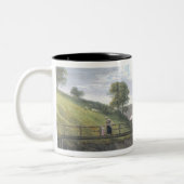 Roslinの城、Midlothian (w/cおよびpapeのグワッシュ ツートーンマグカップ (左)