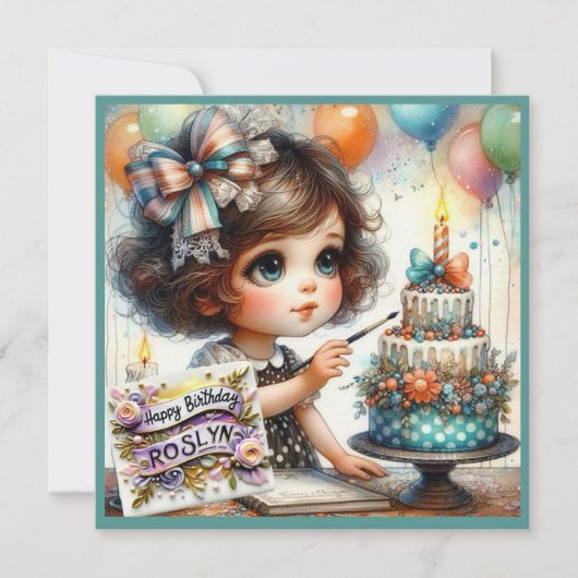 ROSLYN ~ お誕生日おめでとう ~ ケーキデコレーション ~ (正面)