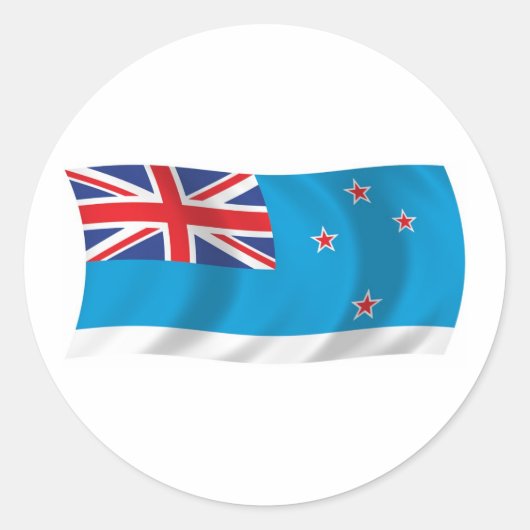 Ross Dependency Flagステッカー ラウンドシール (正面)