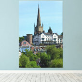 Ross-On-Wye観光キャンバス発祥の地 キャンバスプリント (インサイチュ (ウッドフロア))