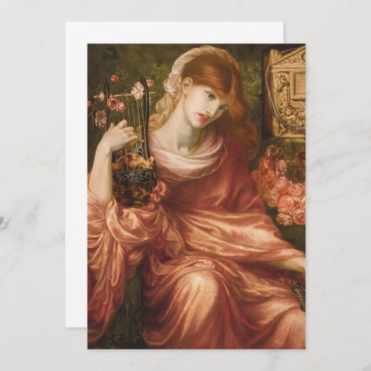 Rossettiのローマのハーププレーヤーの招待状 招待状 (正面/裏面)