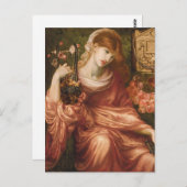 Rossettiのローマのハーププレーヤーの郵便はがき ポストカード (正面/裏面)