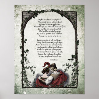 Rossetti "Love" Victorian Art Poem 11x14 ポスター