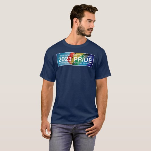 Rossmoor LGBTAプライド2023カラーユニセックスTシャツ Tシャツ (正面フル)