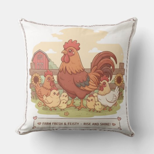 roster in the farm quote クッション (正面)