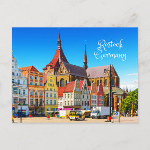 Rostock,ドイツの履歴建物ビュー ポストカード