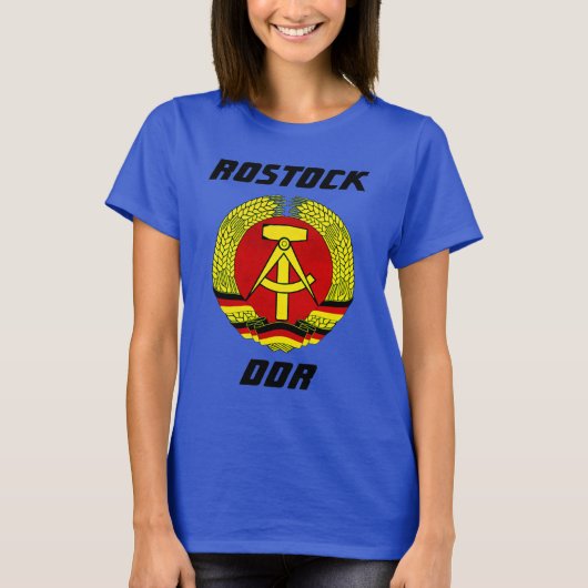 Rostock, DDR, Rostock, Commenciing East Germany Tシャツ (正面)