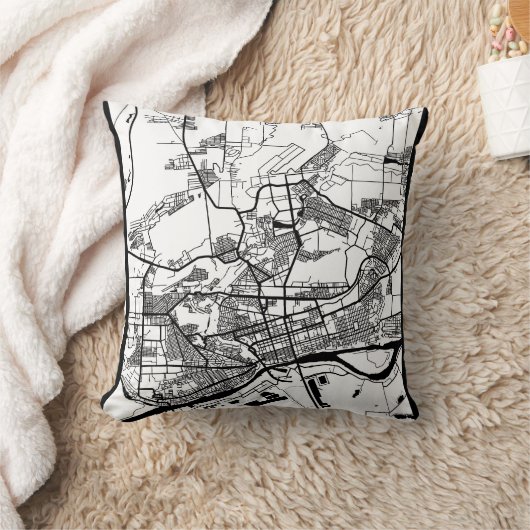 Rostov-on-Don Russia City Map クッション (ブランケット)