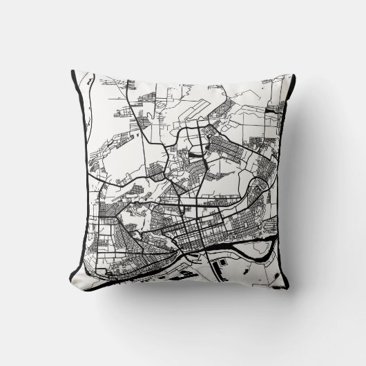 Rostov-on-Don Russia City Map クッション (正面)