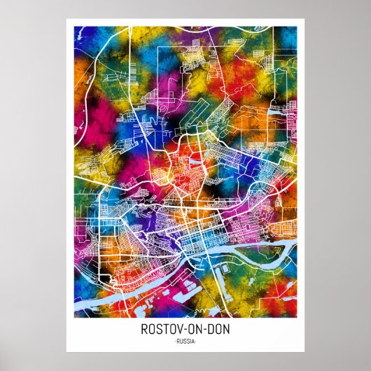 Rostov-on-Don Russia City Map ポスター (正面)