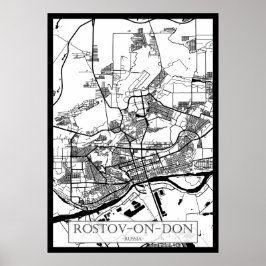 Rostov-on-Don Russia City Map ポスター