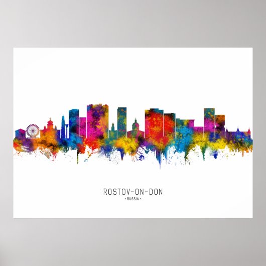 Rostov-on-Don Russia Skyline ポスター (正面)