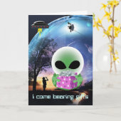 Roswellの冗談 カード (黄色い花)