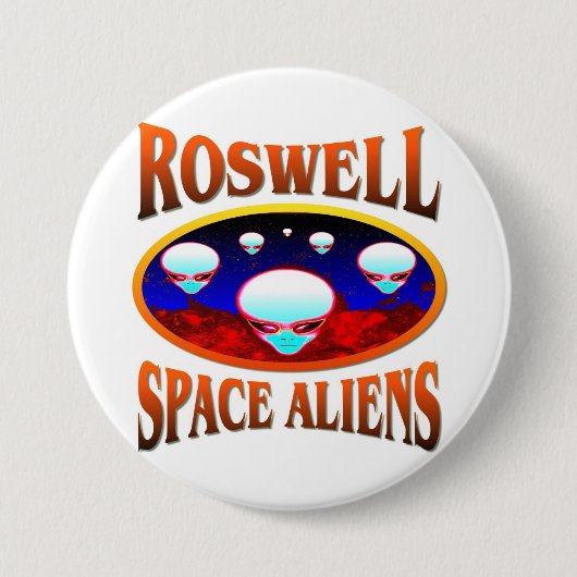 Roswellの宇宙人 缶バッジ (正面)