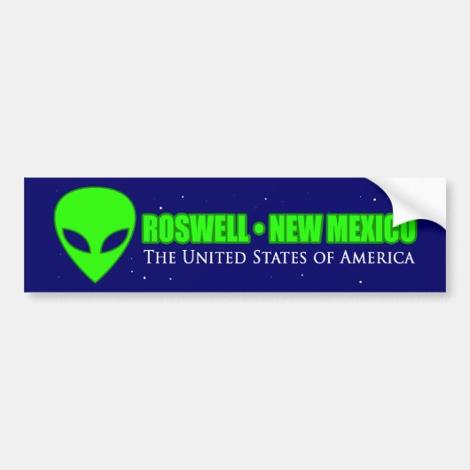 Roswellニューメキシコ バンパーステッカー (正面)