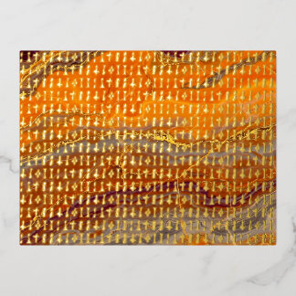 Roswell Alien Alphabet Golden - 箔シーズンポストカード