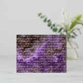 Roswell Alien Alphabet Silver - 箔シーズンポストカード (立ち正面)