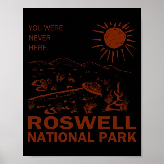 Roswell National Park Ufo Flying Saucer Aliens  ポスター (正面)