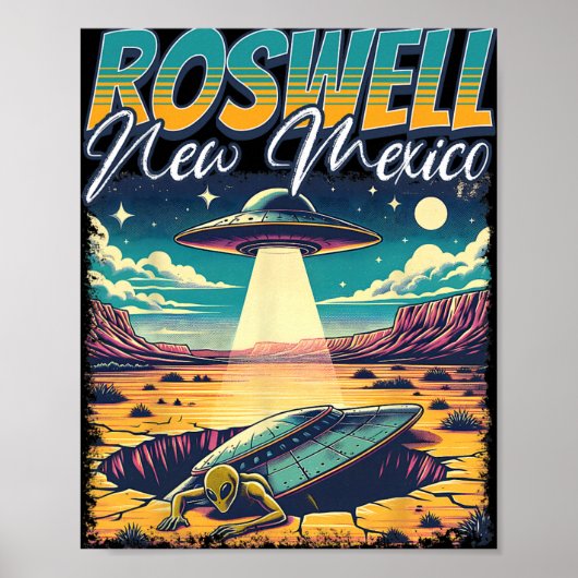 Roswell New Mexico 1947 Alien Abduction Ufo Crash  ポスター (正面)