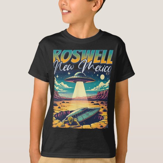 Roswell New Mexico 1947 Alien Abduction Ufo Crash Tシャツ (正面)
