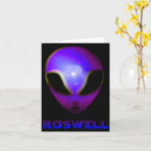 Roswell New Mexico Alien  カード (黄色い花)