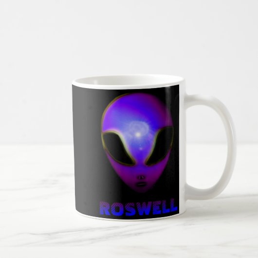 Roswell New Mexico Alien  コーヒーマグカップ (右)