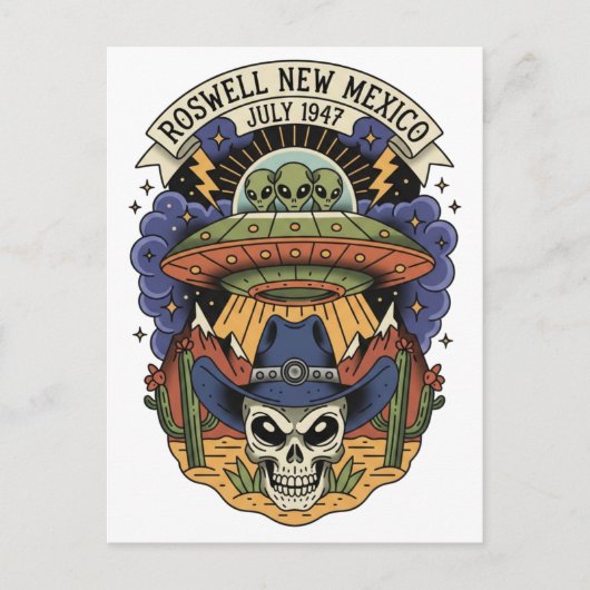 Roswell New Mexico Alien ポストカード (正面)
