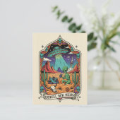 Roswell New Mexico Alien ポストカード (スタンド正面)