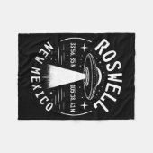 Roswell New Mexico Alien Ufo Area 51  フリースブランケット (正面(横))